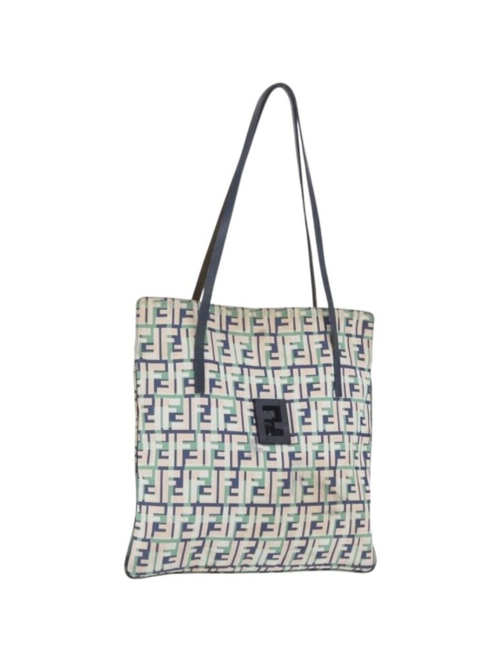FENDI Zucca Canvas Tote Bag Green Silver